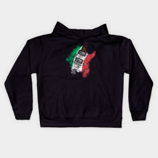 Electric Guitar Italian Flag Guitarist Kids Hoodie